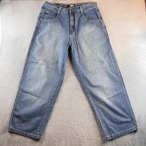 Southpole Vintage Baggy Loose Fit Jeans Light Wash Blue Skater Y2K Mens 38x29